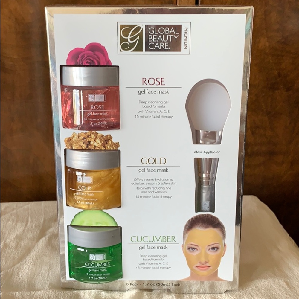 NIB Global Beauty Care premium 3pc mask set